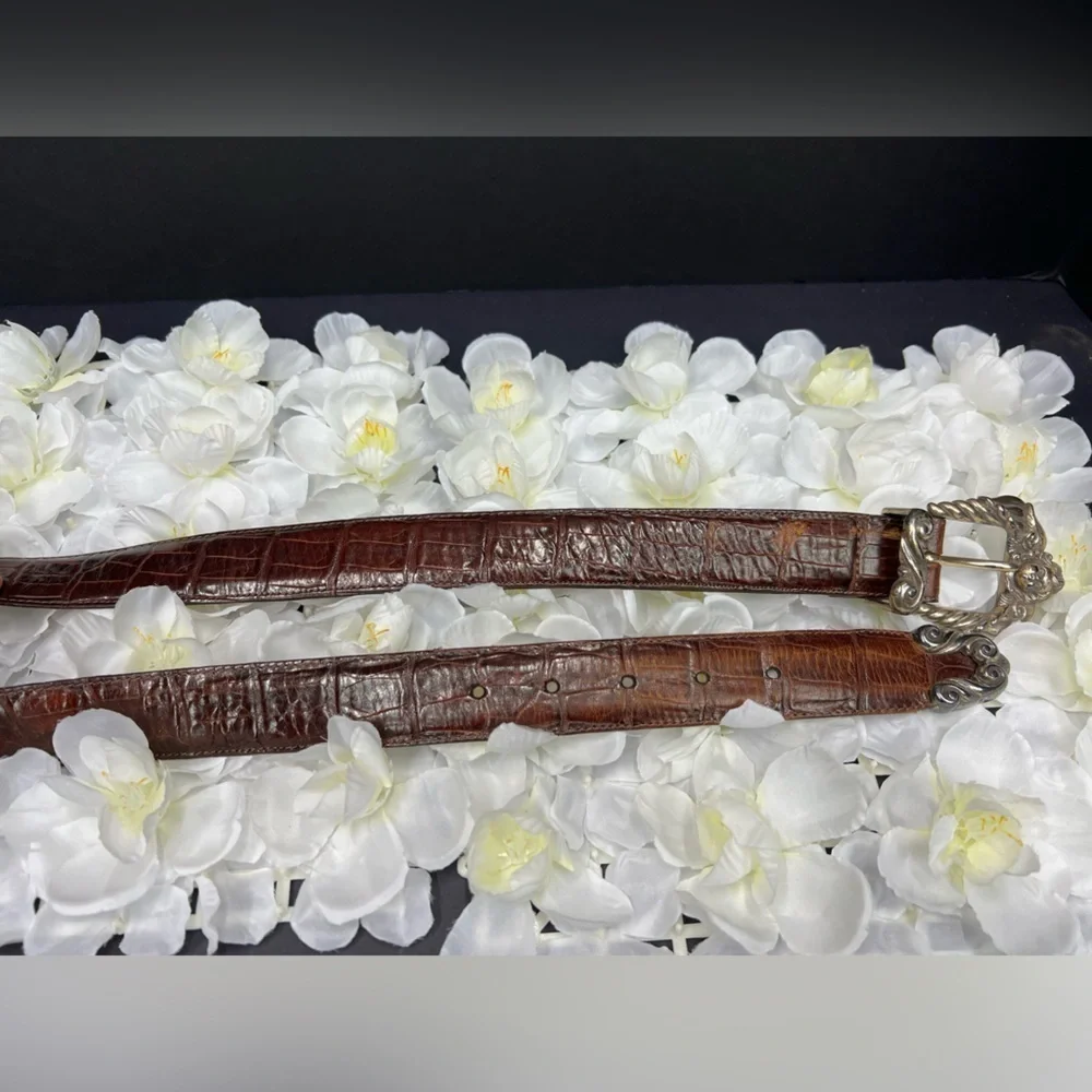 Brighton Beautiful vintage Leather Belt Women, high-quality leather size large